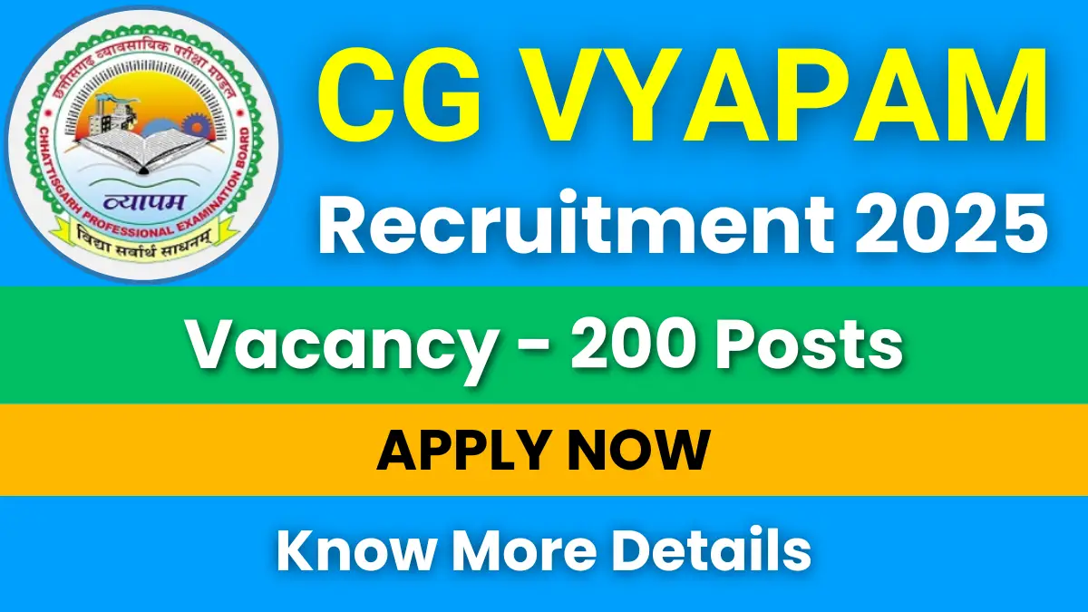 CG Vyapam Recruitment 2025