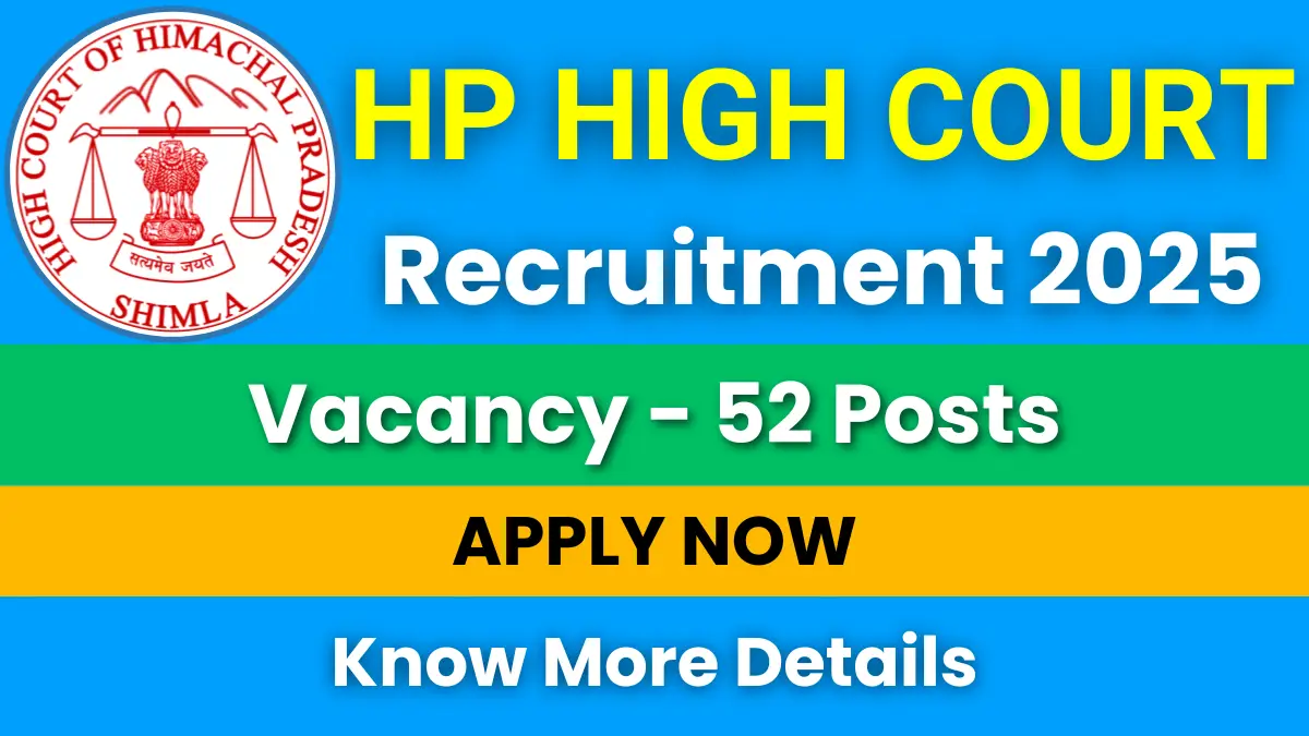 HP High Court Recruitment 2025