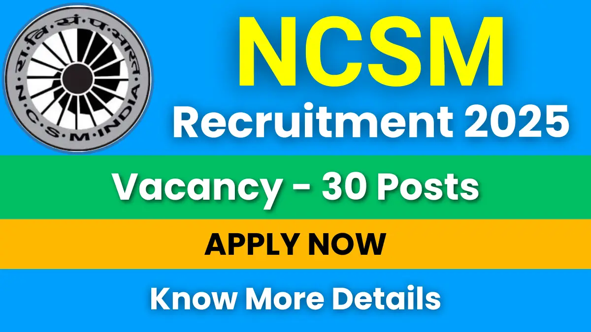 NCSM Recruitment 2025