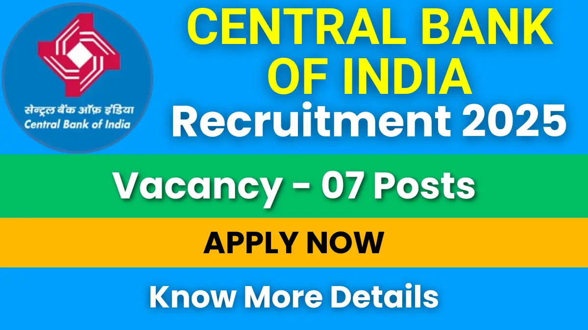 Central Bank of India Recruitment 2025