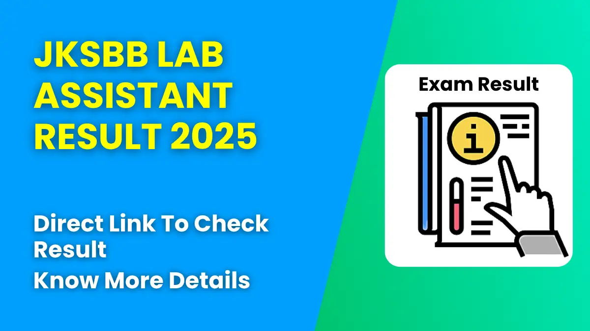 JKSBB Lab Assistant Result 2025