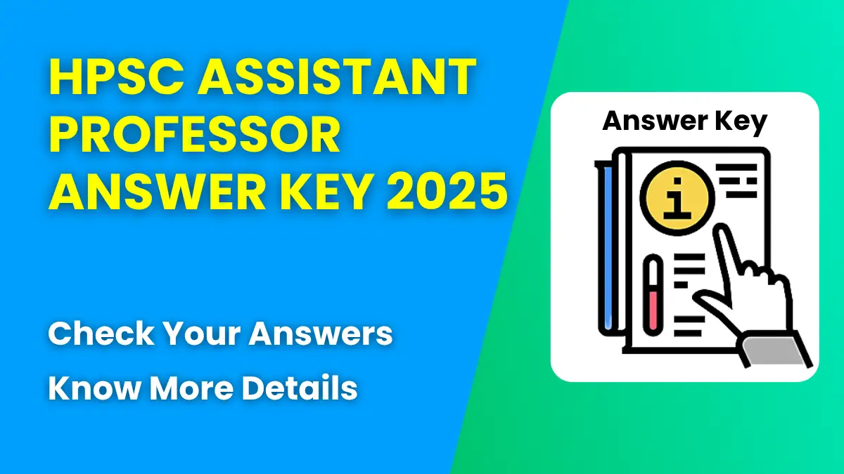 HPSC Assistant Professor Answer Key 2025