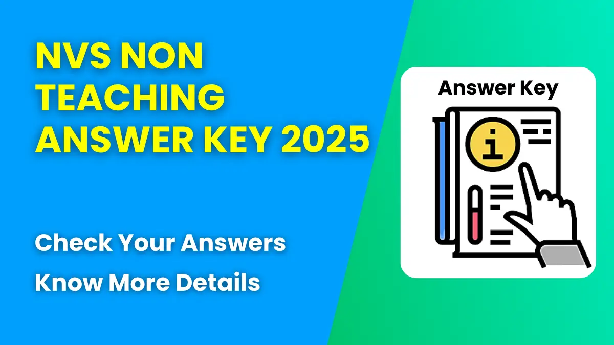 NVS Non Teaching Answer Key 2025