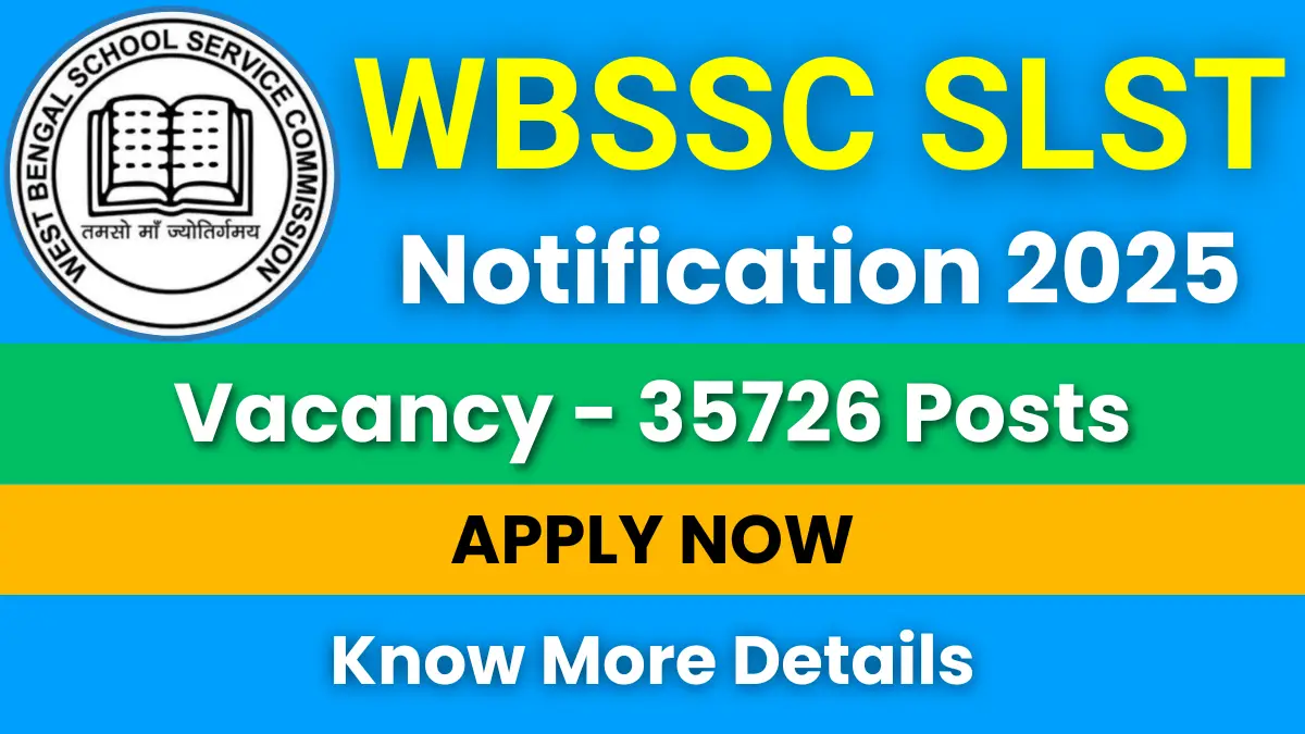 WBSSC SLST Notification 2025