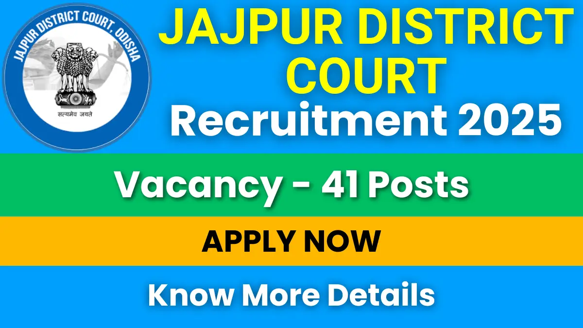 Jajpur District Court Recruitment 2025