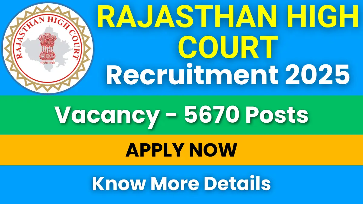 Rajasthan High Court Recruitment 2025