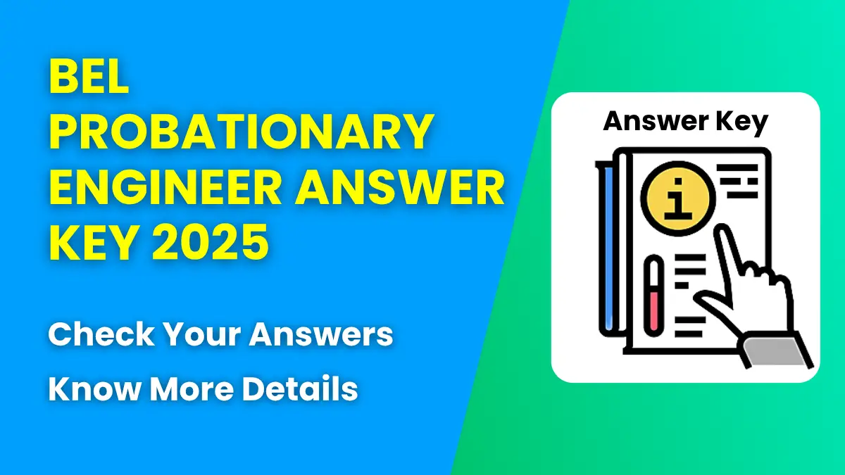 BEL Probationary Engineer Answer Key 2025