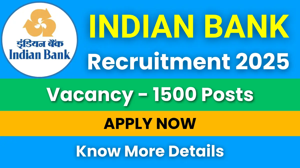 Indian Bank Apprentice Recruitment 2025