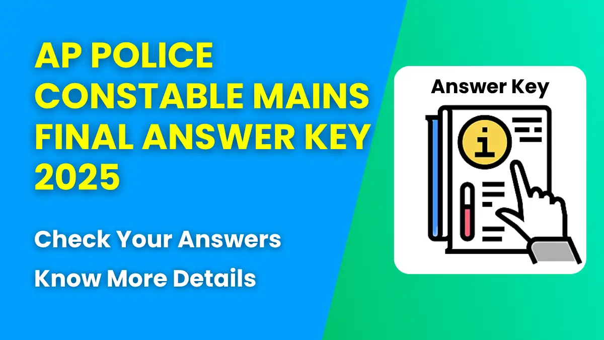 AP Police Constable Mains Final Answer Key 2025