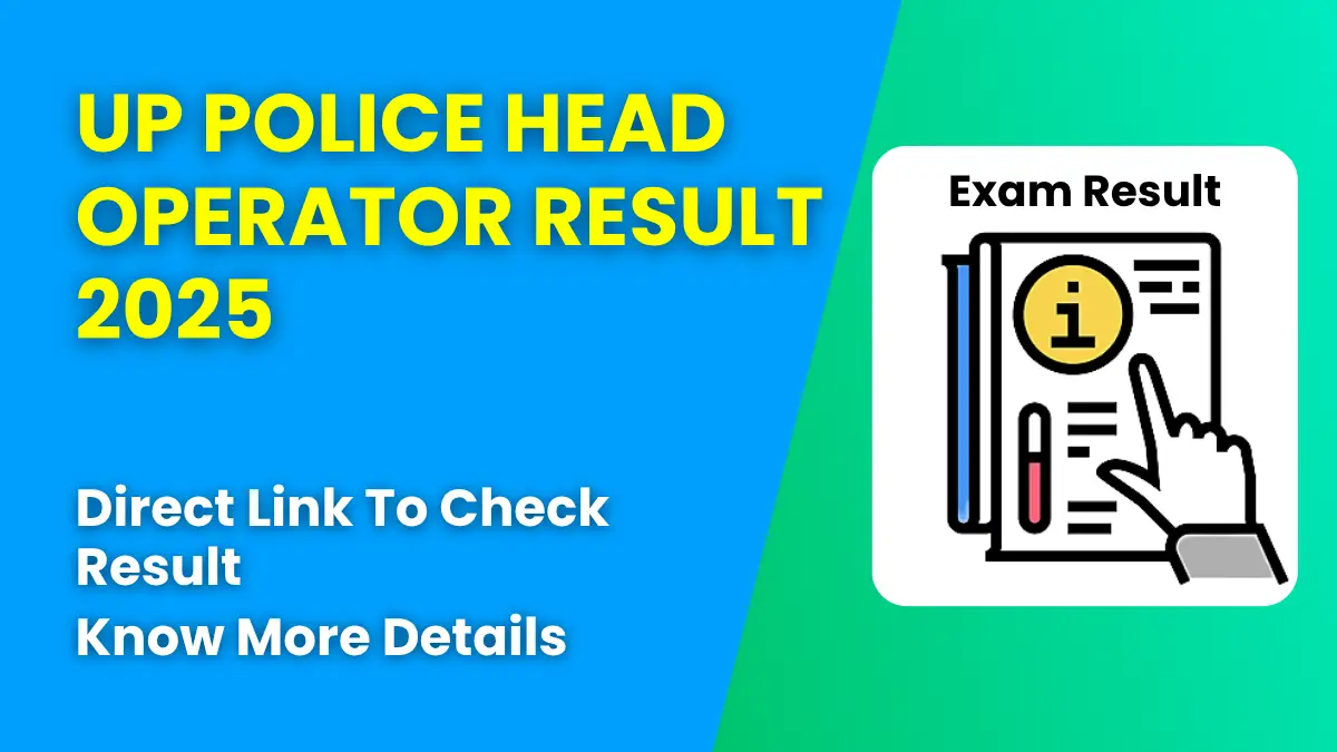 UP Police Head Operator Result 2025