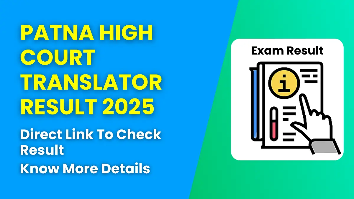 Patna High Court Translator Result 2025