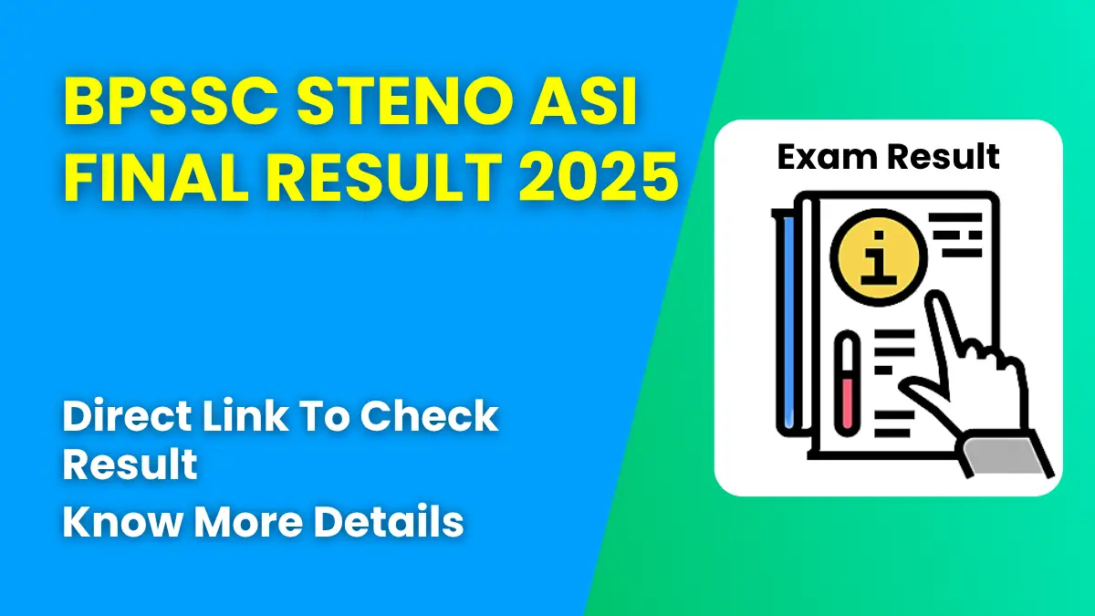 BPSSC Steno ASI Final Result 2025