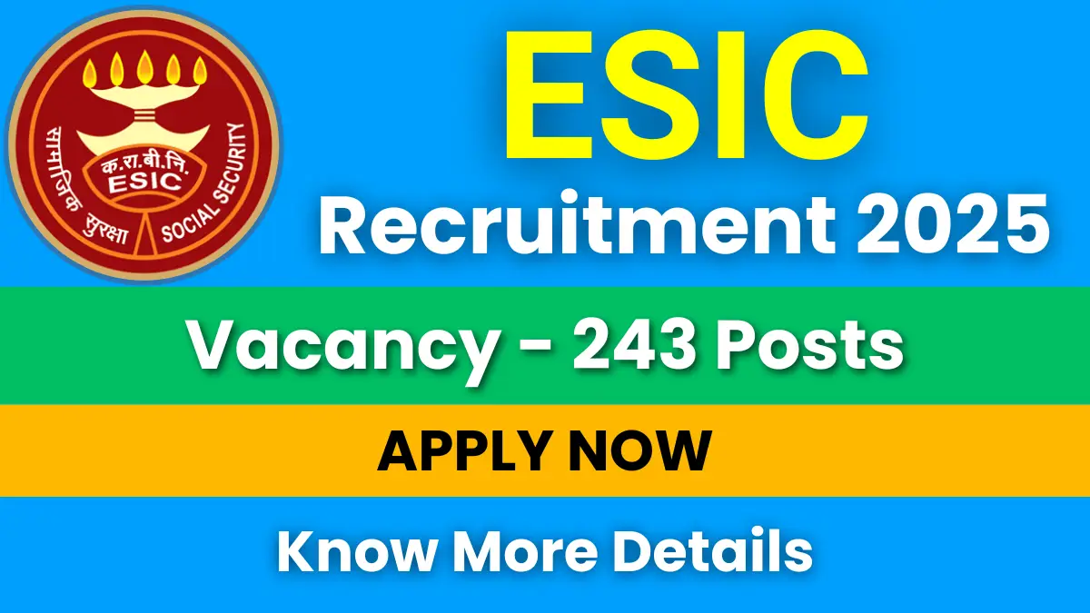 ESIC Assistant Professors Recruitment 2025