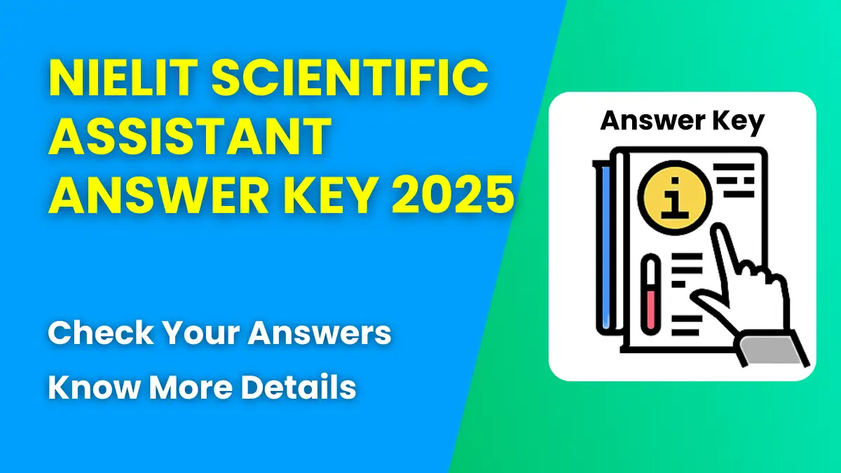 NIELIT Scientific Assistant Answer Key 2025