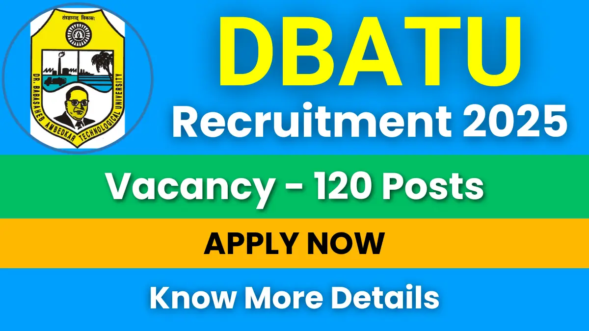 DBATU Recruitment 2025