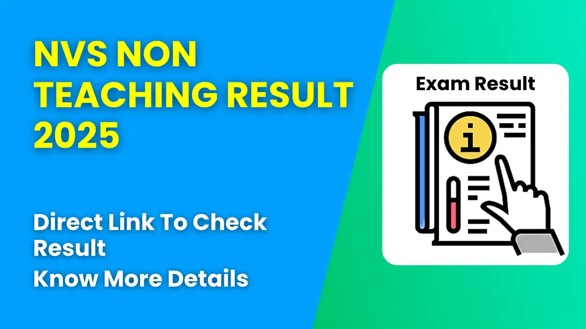 NVS Non Teaching Result 2025