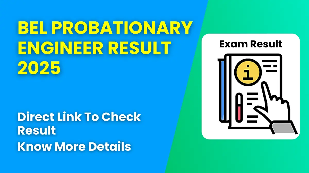 BEL Probationary Engineer Result 2025