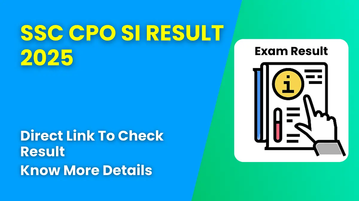 SSC CPO SI Result 2025