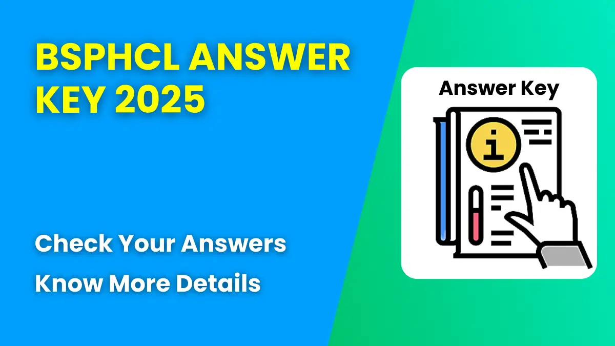 BSPHCL Answer Key 2025