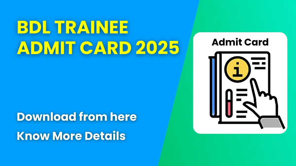 BDL Trainee Admit Card 2025