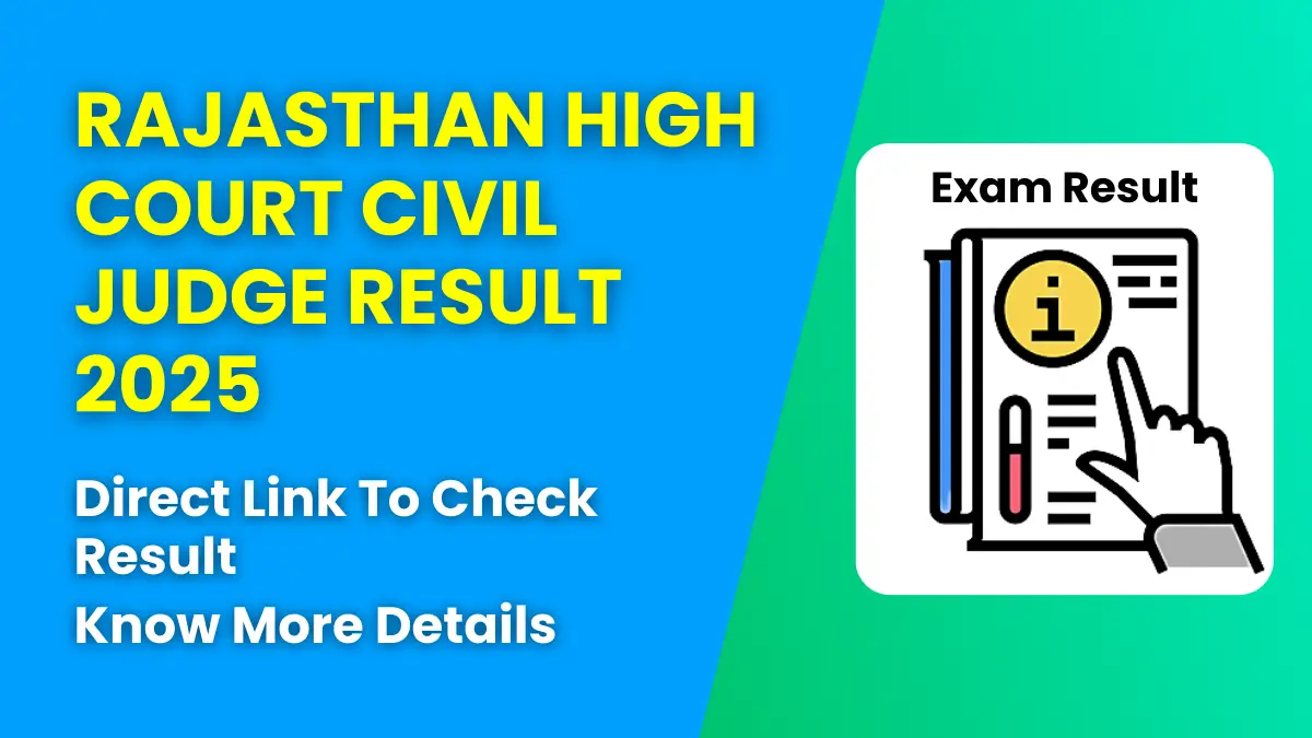 Rajasthan High Court Civil Judge Result 2025