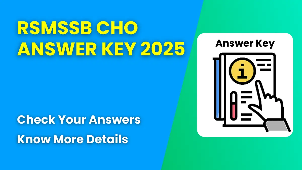 RSMSSB CHO Answer Key 2025