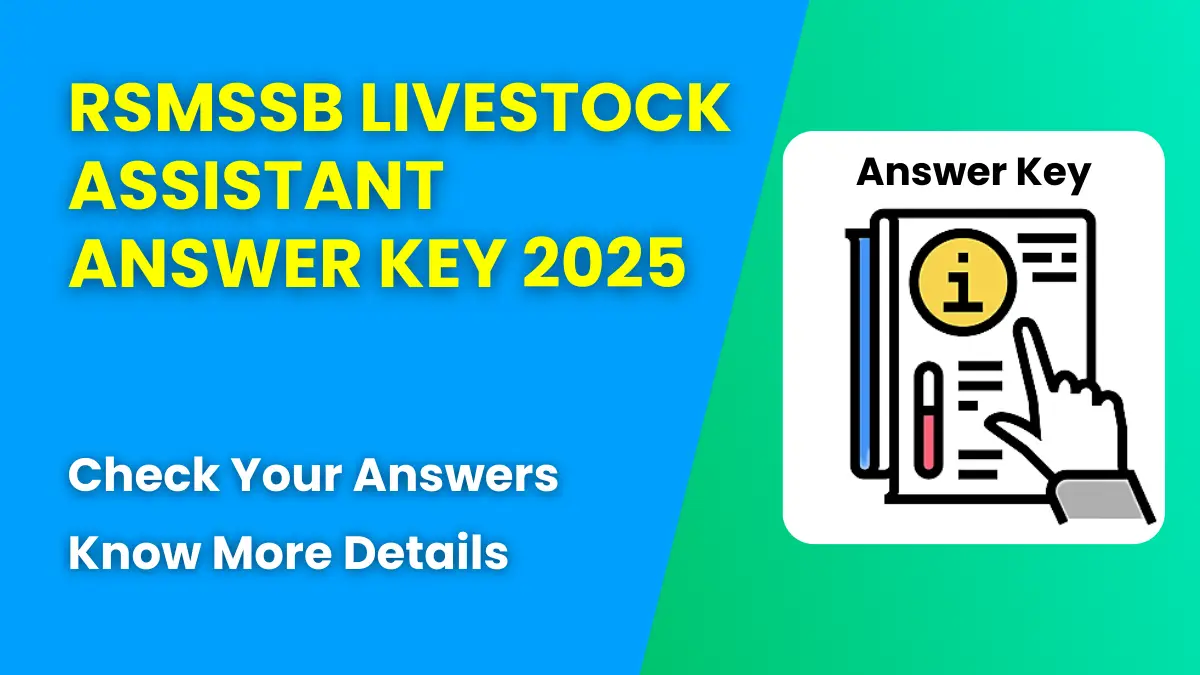 RSMSSB Livestock Assistant Answer Key 2025