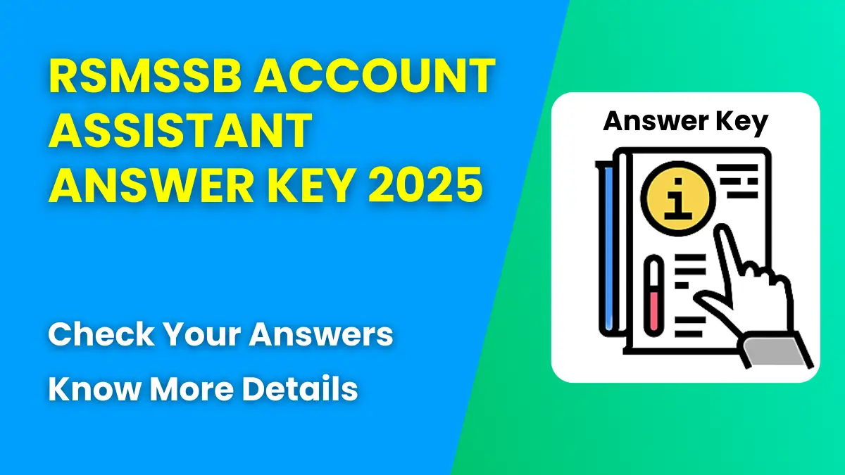 RSMSSB Account Assistant Answer Key 2025