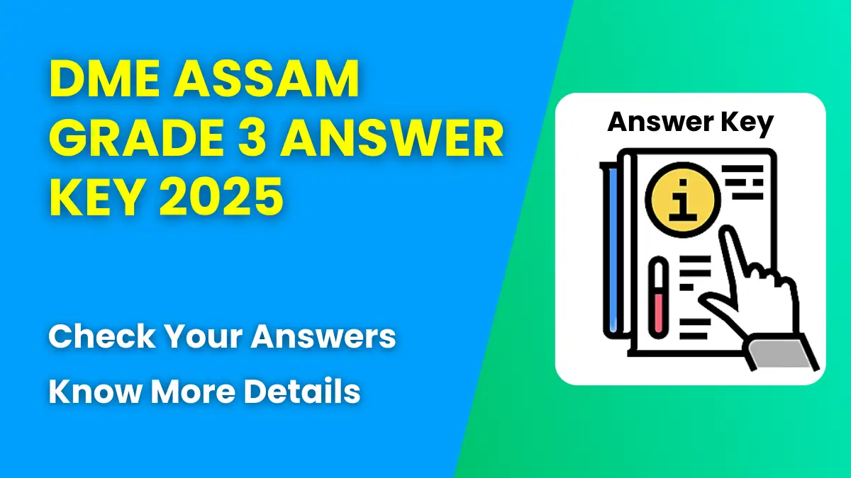 DME Assam Grade 3 Answer Key 2025