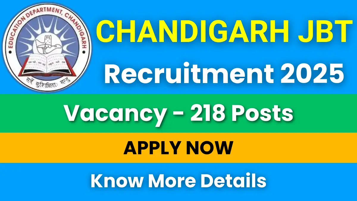 Chandigarh JBT Recruitment 2025