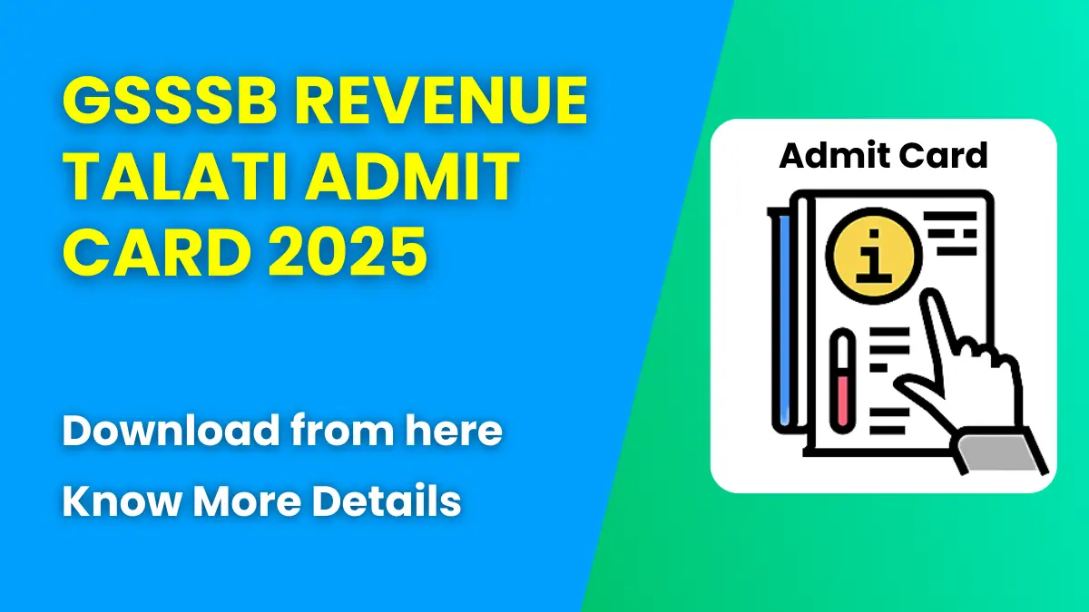 GSSSB Revenue Talati Admit Card 2025