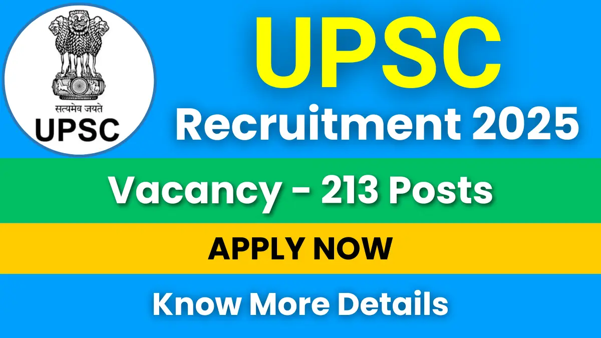 UPSC Medical Officer Recruitment 2025