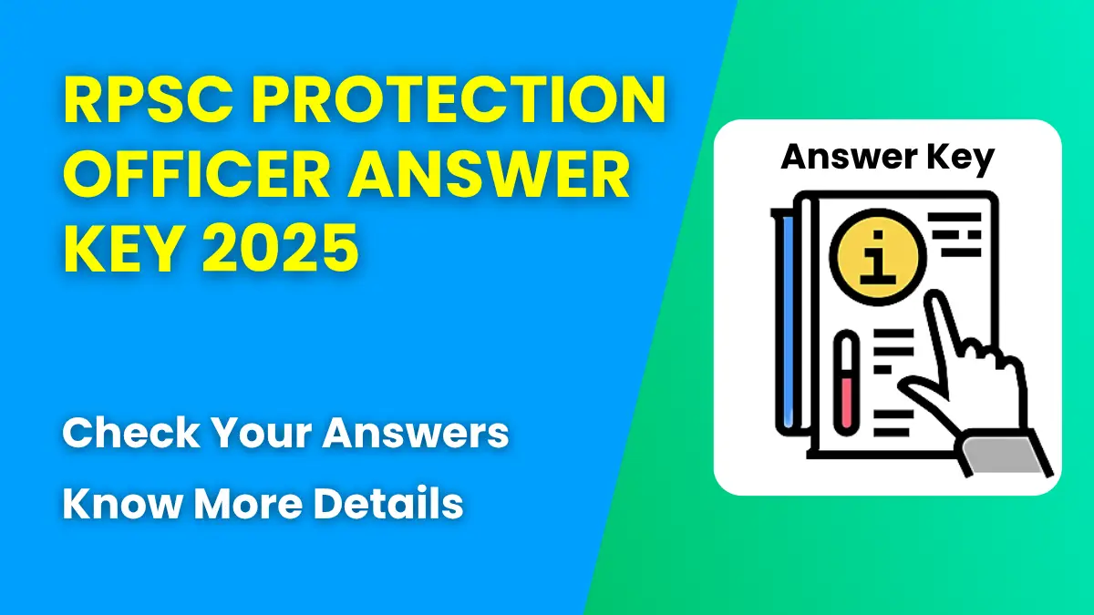 RPSC Protection Officer Answer Key 2025