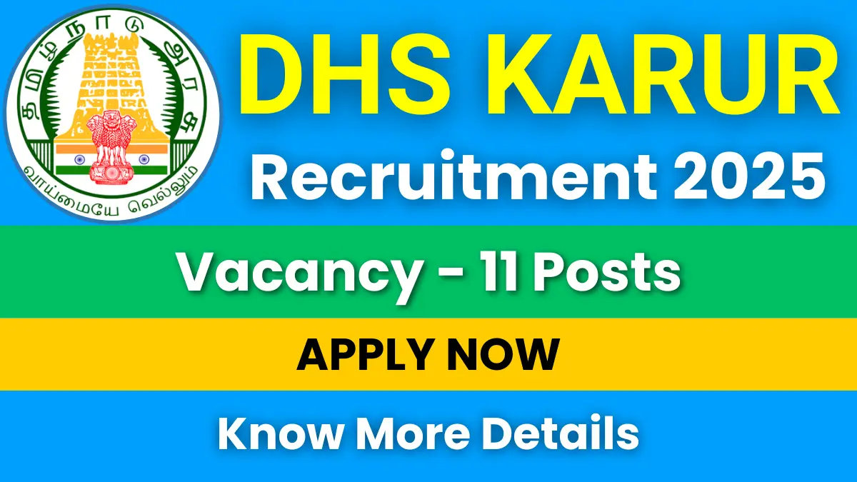 DHS Karur Recruitment 2025 for 11 Attender Posts: Apply Online Now 1 DHS Karur Recruitment 2025