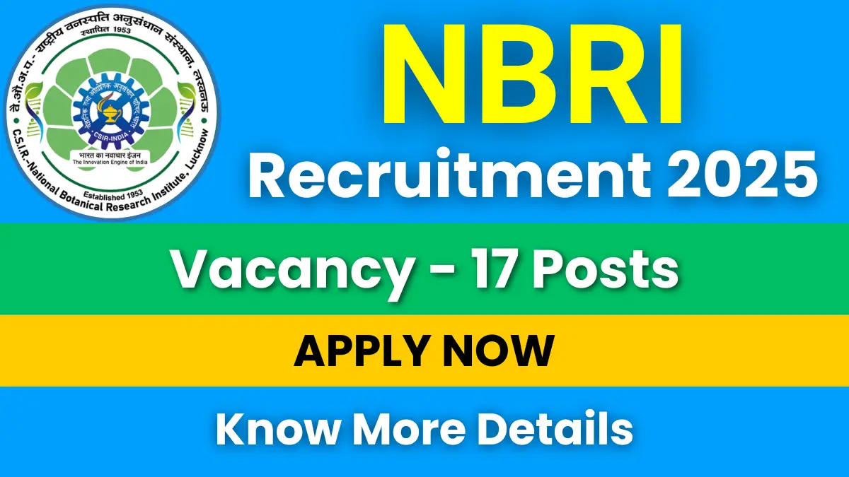 NBRI Recruitment 2025