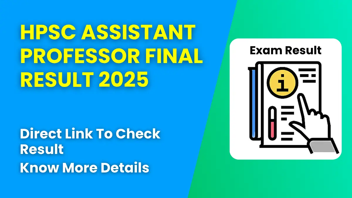 HPSC Assistant Professor Final Result 2025