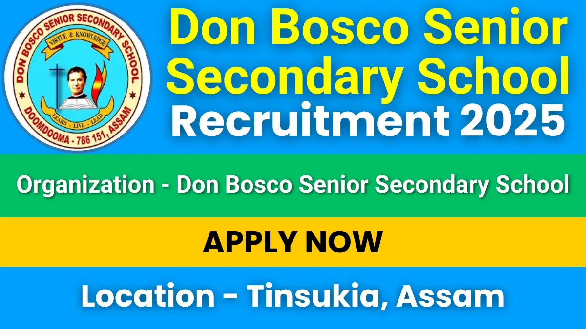 Don Bosco Senior Secondary School Recruitment 2025