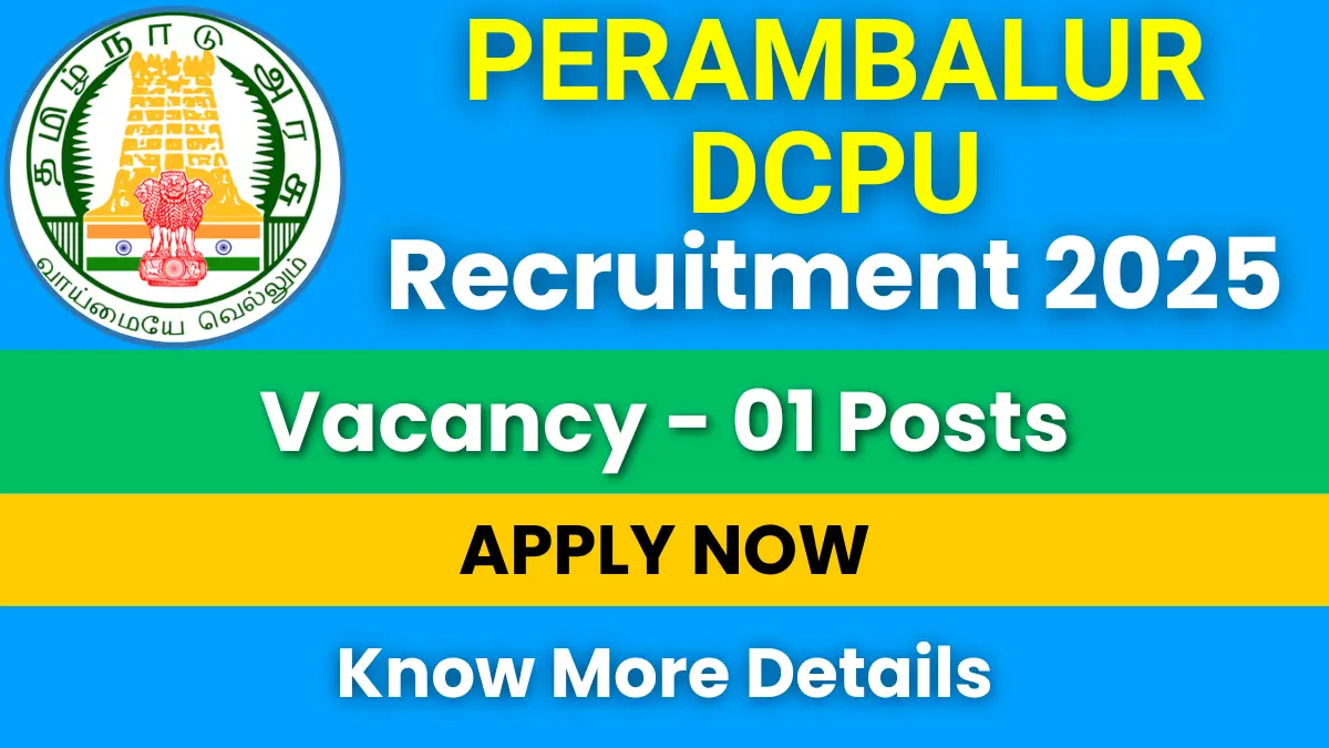 Perambalur DCPU Recruitment 2025
