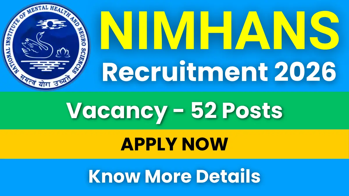 NIMHANS Group B and C Recruitment 2026