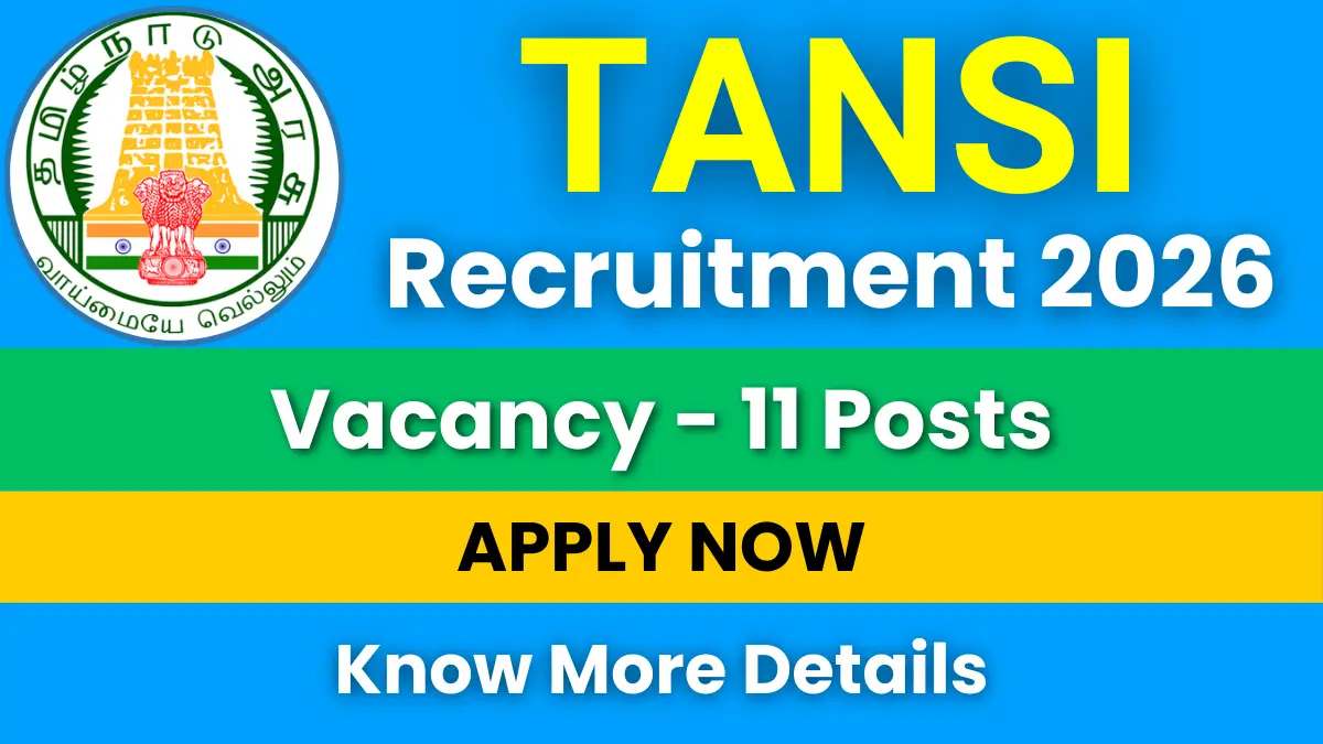 TANSI Office Assistant Recruitment 2026
