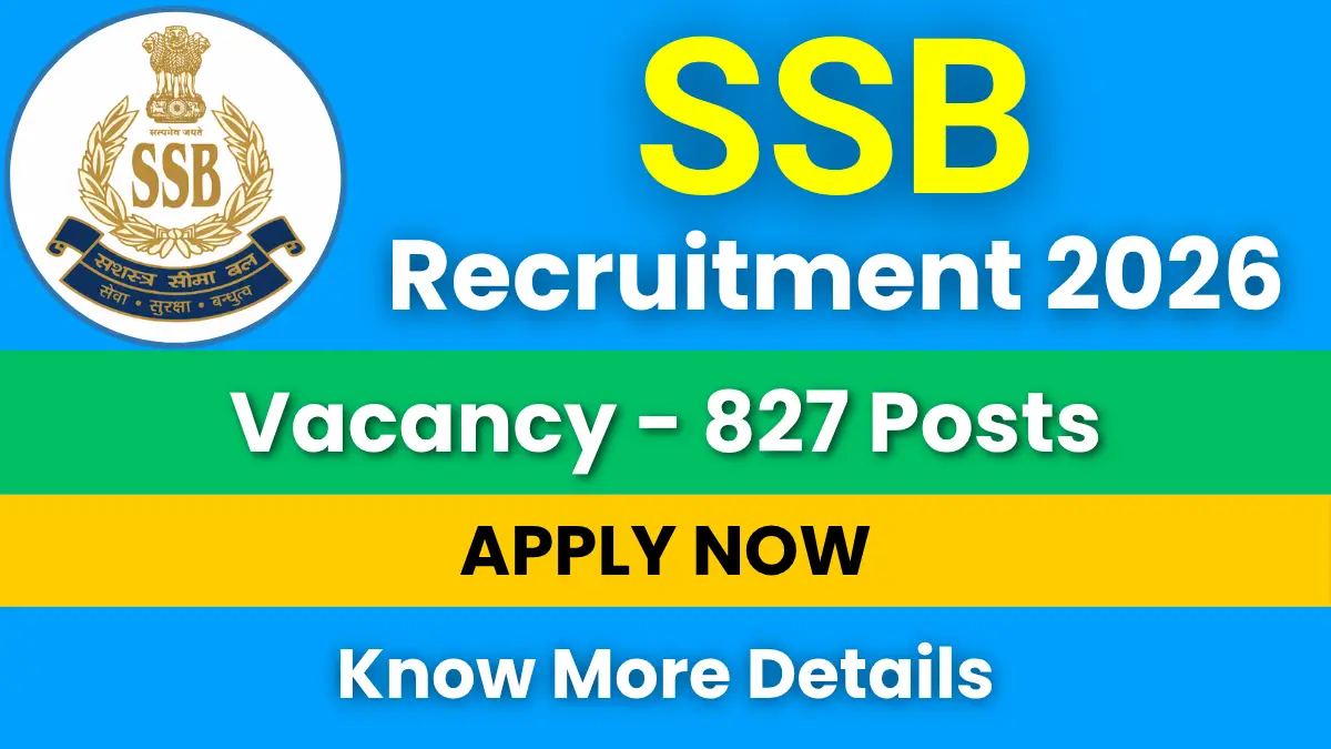 SSB Constable Tradesman and Driver Recruitment 2026