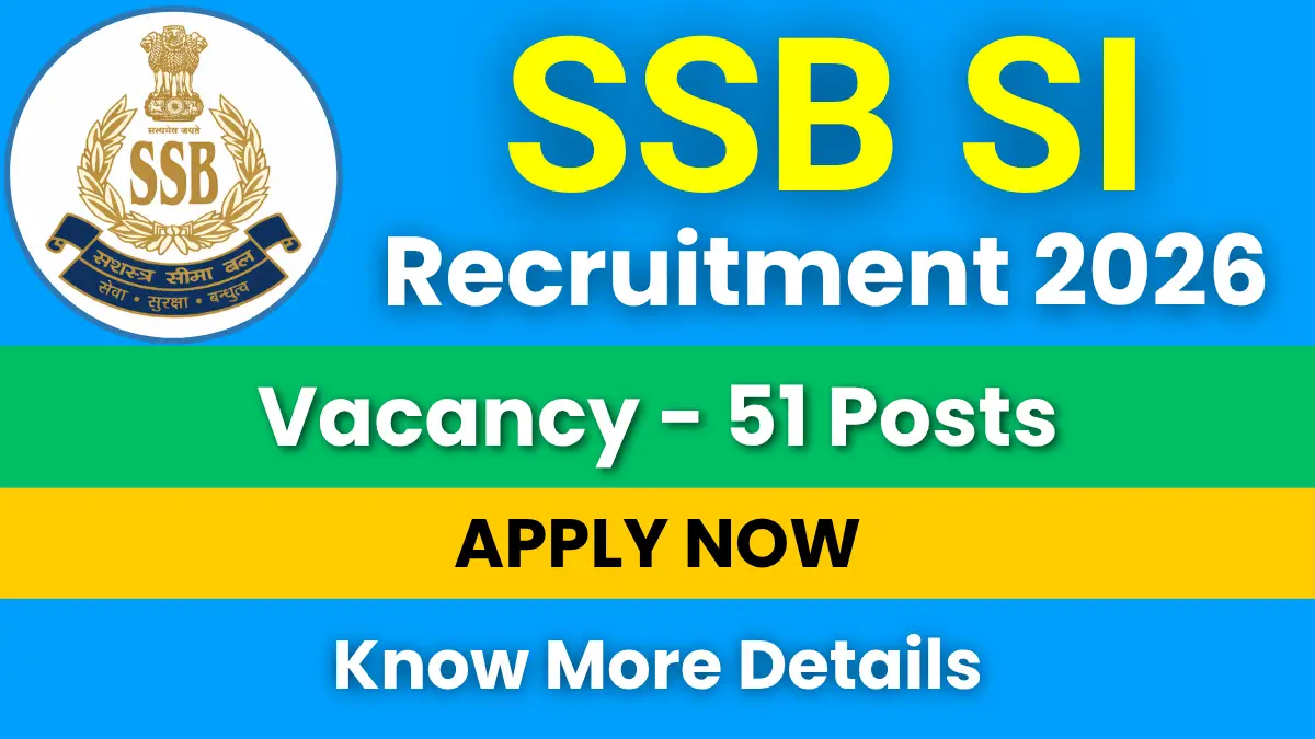 SSB SI Recruitment 2026