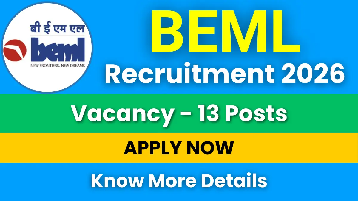 BEML Engineer Recruitment 2026