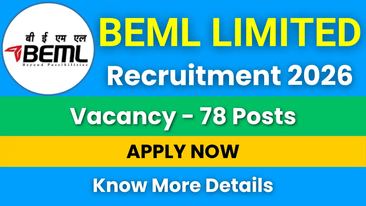 BEML Limited Junior Executive Recruitment 2026 for 78 Posts: Apply Online Now 1 BEML Limited Junior Executive Recruitment 2026