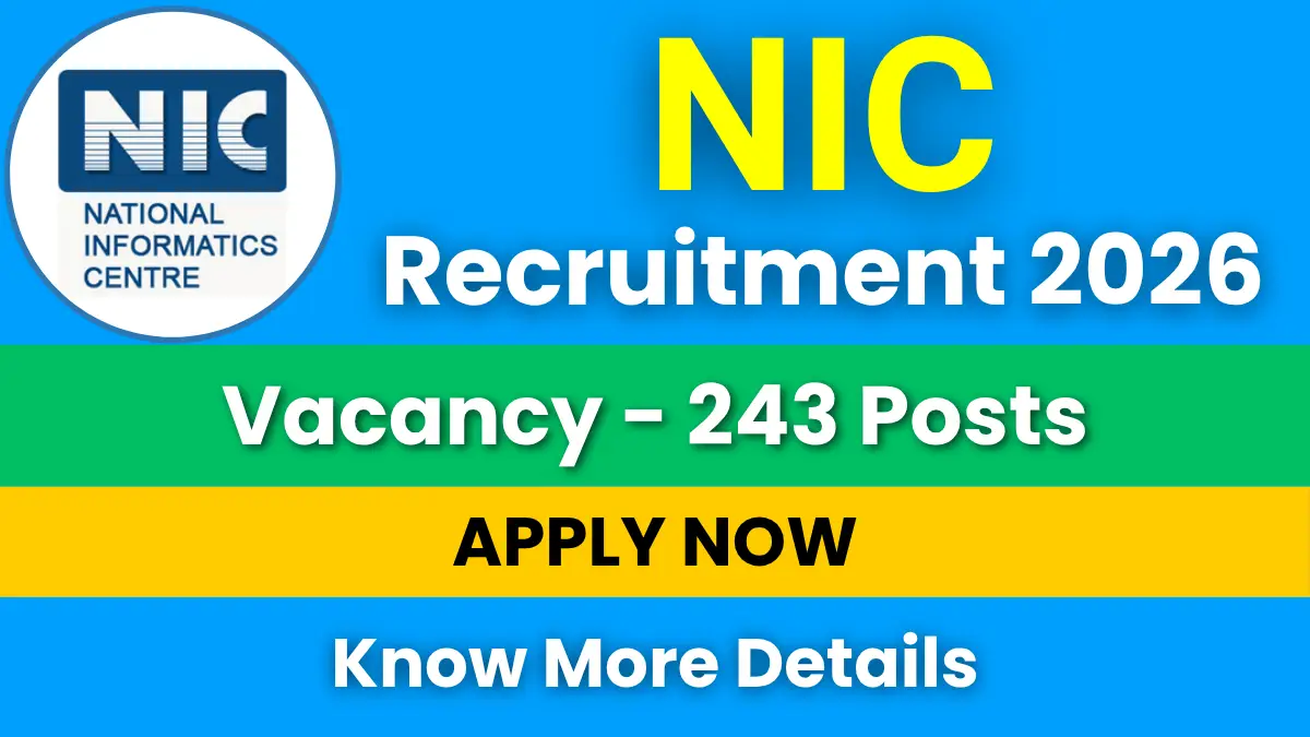 NIC Scientist B Recruitment 2026