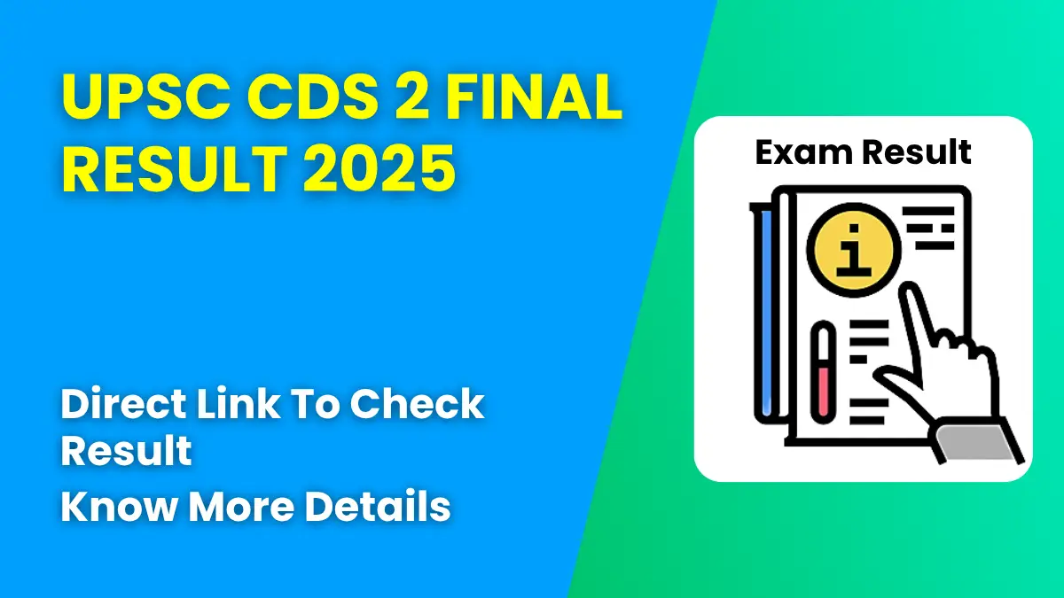 UPSC CDS 2 Final Result 2025