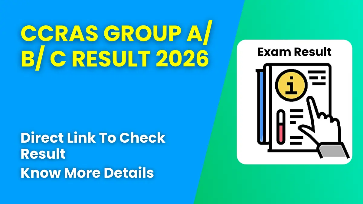 CCRAS Group A/ B/ C Result 2026