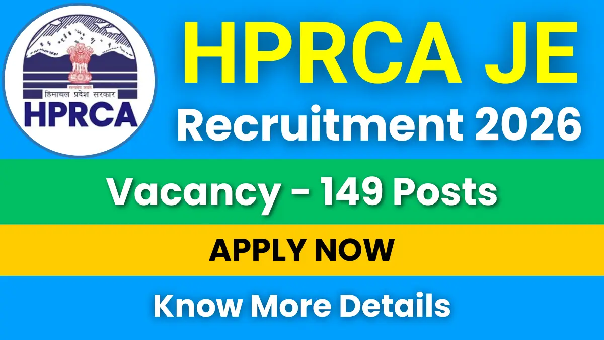 HPRCA JE Recruitment 2026