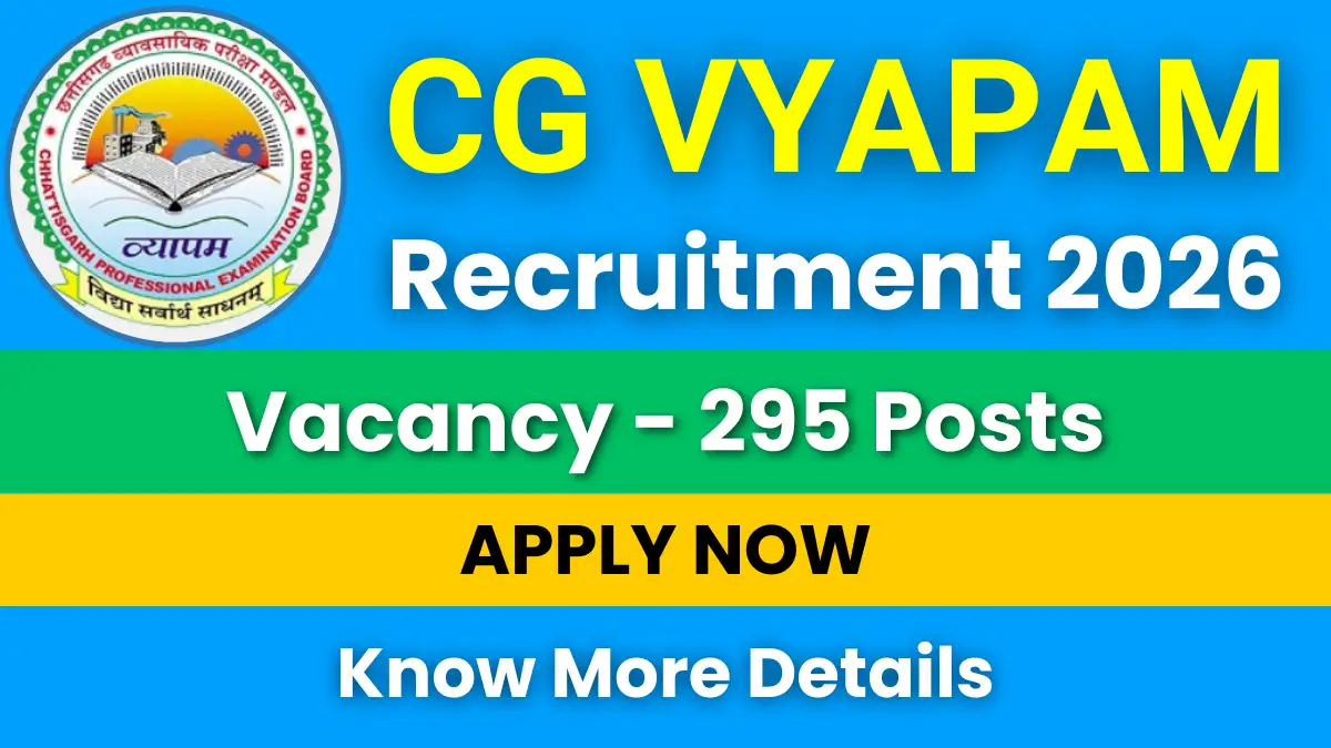 CG Vyapam Recruitment 2026