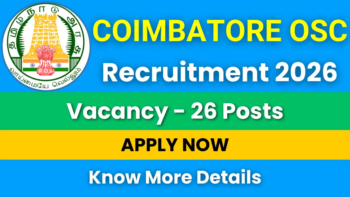Coimbatore OSC Recruitment 2026